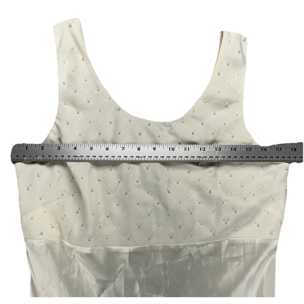 NWT‎  Vintage Victoria's Secret Pearl Satin Bridal Slip Dress Ivory Maxi Y2K Med - Picture 8 of 9